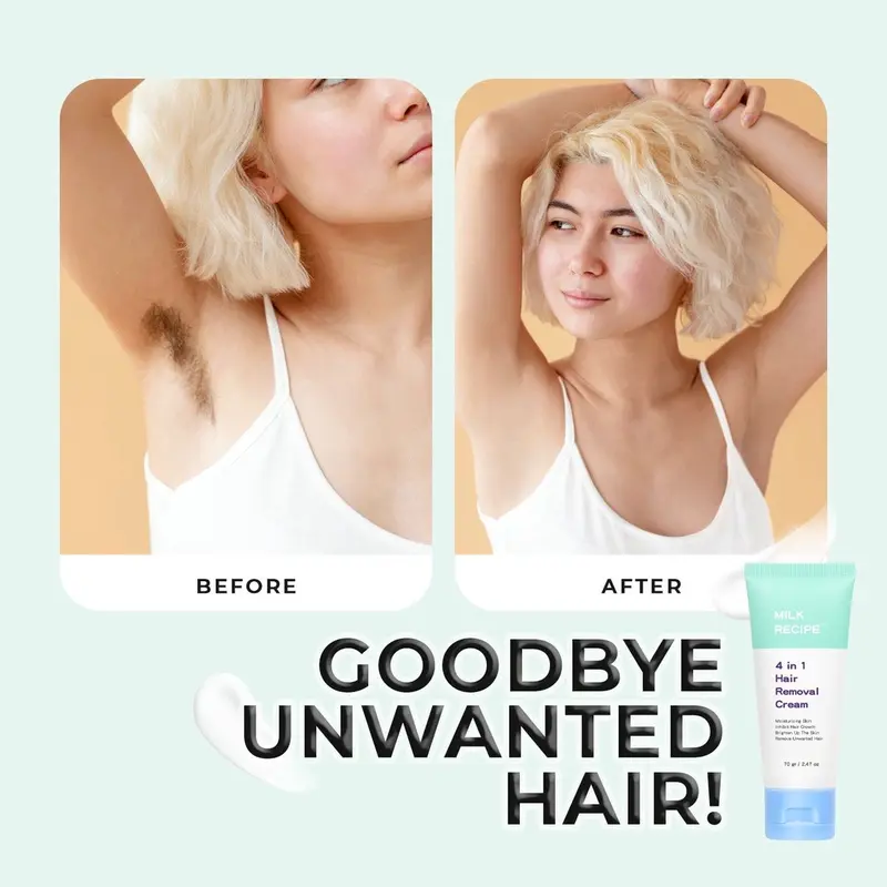 Milk Recipe 4 in 1 Hair Removal Cream 70g | Krim Pengilang Bulu Perontok 4