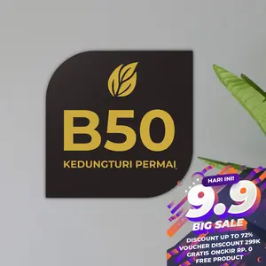 NOMOR RUMAH ACRYLIC AESTHETIC MURAH MEWAH - UKURAN 15 CM X 15 CM (TAHAN SEGALA CUACA)