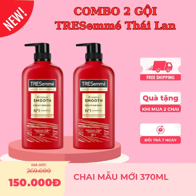 Combo 2 chai Dầu Gội+Xả Tresemme Thái Lan 370ml/chai Women 2