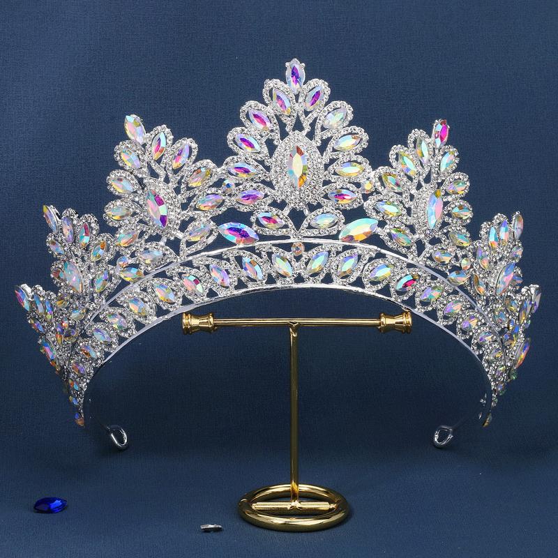 Product Introduction of Quality   Bridal Wedding Dressing    Baroque Royal  Crown  Pageant Tiaras Crown Molding Headpieces For Queens and King Female Anniversary Birthday Metal Coating  Women  Prom Diadem  Hair Accessories 32