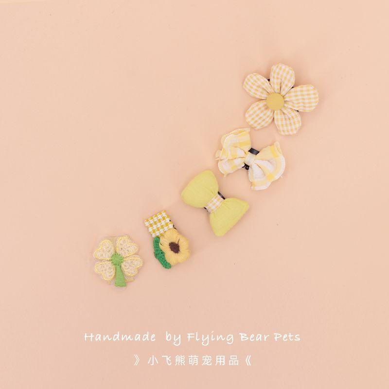 Product Introduction of Cat Headdress Small Hairclip Ornament Bow Cute Little Clip Dog/Cat Pet Hairpin BB Clip Decorations 10