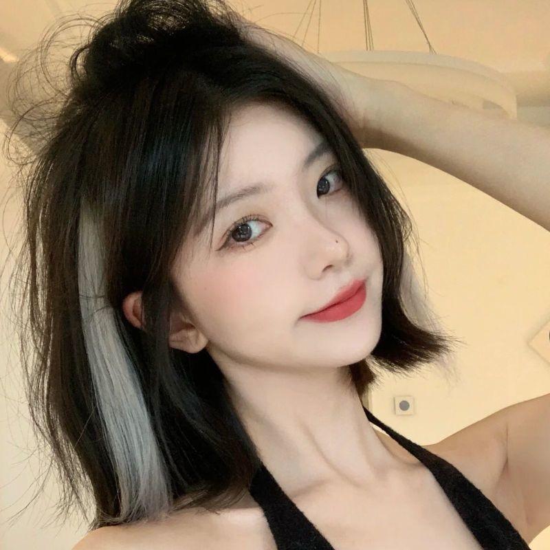 Bộ Tóc Giả Màu, Năm 2025, Dành Cho Nữ, Tóc Dài Và Ngắn, Hiệu Ứng Gradient Vô Hình Và Liền Mạch, Trông Tự Nhiên, Tóc Nối Thẳng Một Mảnh, Kiểu Ngang Tai, Nhuộm 8
