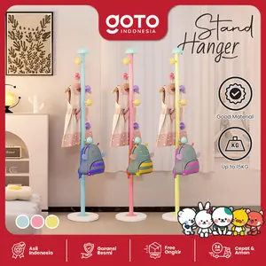 Goto [COD] Tidy Stand Hanger Tiang Gantungan Topi Tas Jamur Warna Warni