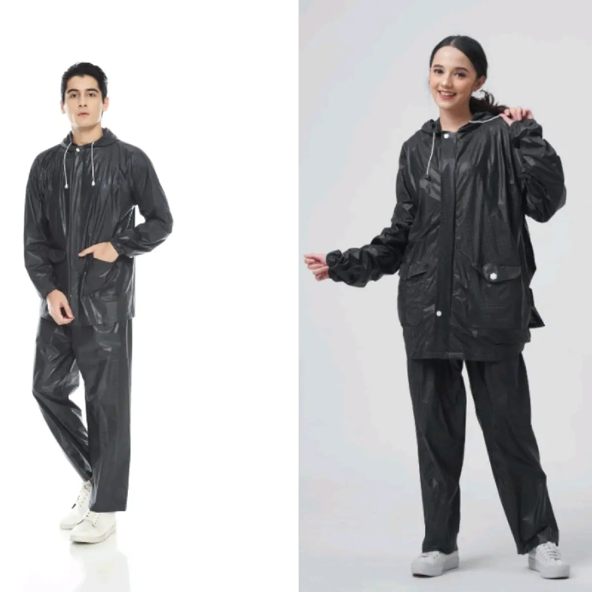 Jas Hujan Backpack Dewasa Hitam