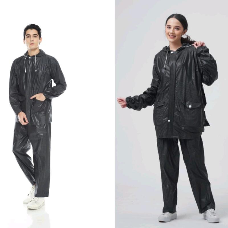 Jas Hujan Backpack Dewasa Hitam 0