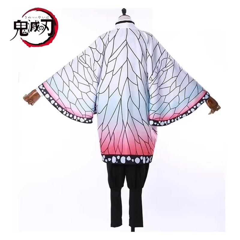 Trang phục cosplay Kimetsu No Yaiba Kochou Shinobu, Bộ tóc giả Anime Demon Slayer Kimetsu No Yaiba, Đồng phục Kimono, Thích hợp cho Halloween, Dành cho người lớn và trẻ em 4