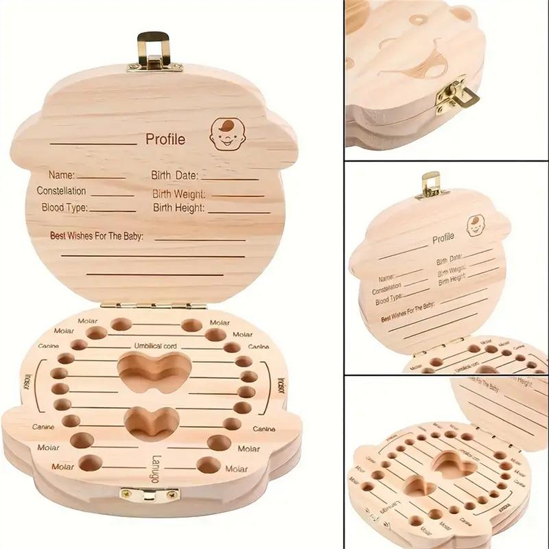 Product Introduction of Wooden Baby Teeth Storage Box Teeth Wooden Box Umbilical Cord Tooth Collection Box Infant And Toddler Souvenir Box 22