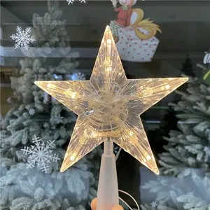 HIASAN UJUNG POHON NATAL/DEKORASI POHON NATAL BINTANG MERRY CHRISMAST