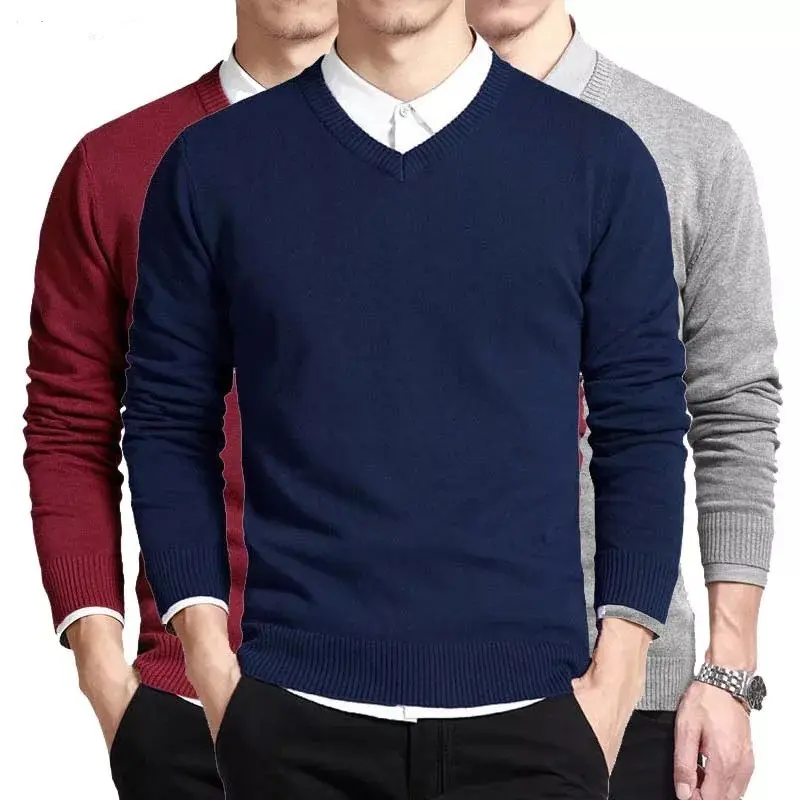 rajut pria - V NECK SWEATER - rajut murah - bayar di tempat