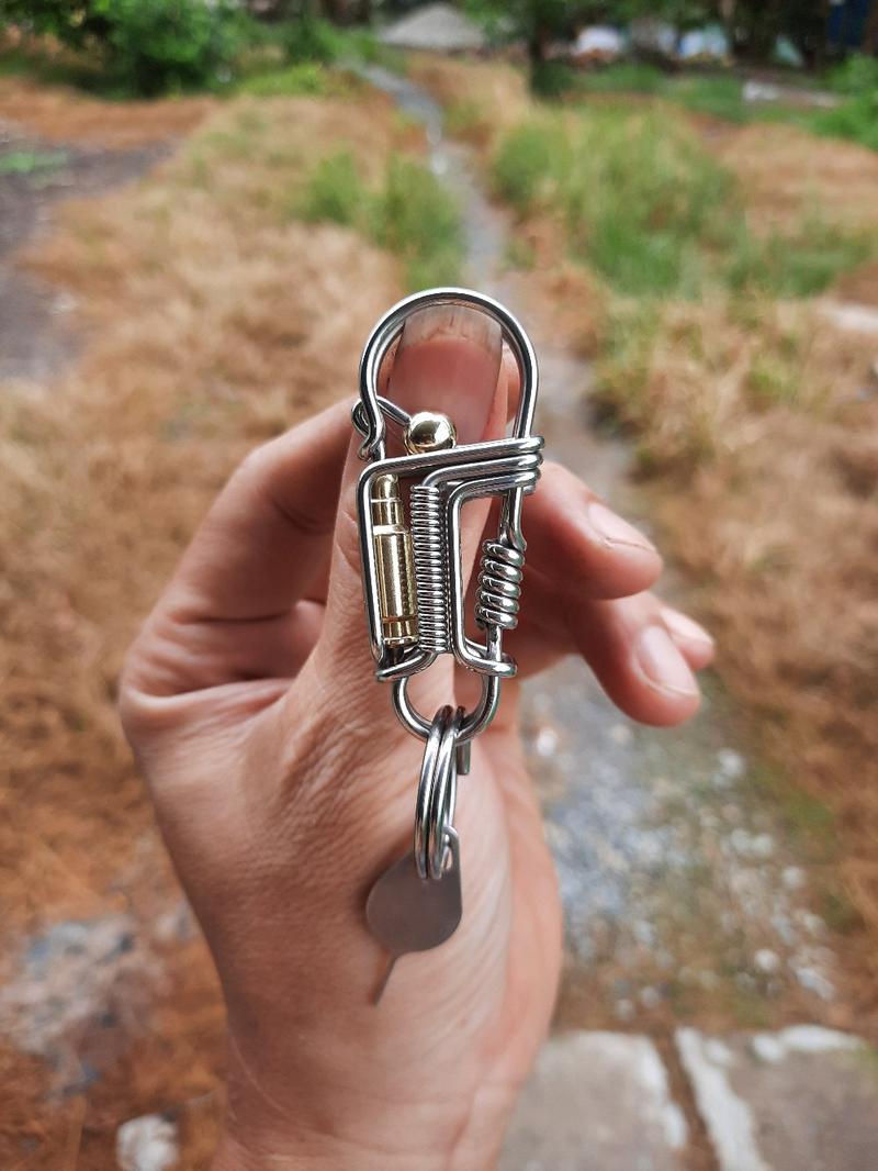 Product Introduction of Móc khóa thủ công bẽ từ que inox 304 2