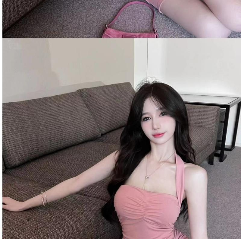 Product Introduction of Váy Cổ Yếm Phong Cách Dễ Thương Và Gợi Cảm, Trang Phục Mùa Hè Cho Nữ, Thiết Kế Đẹp, Bó Sát Eo Độc Đáo, Hông Xếp Ly Gợi Cảm Và Thanh Lịch, Váy Nhỏ 39