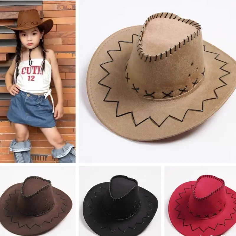 Mũ cao bồi cho trẻ em siêu chất, nón cowboy dành cho bé trai ,bé gái du lịch, đi biển hay biểu diễn văn nghệ 4