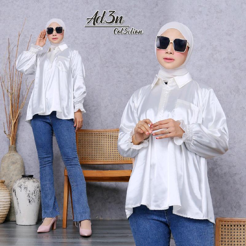 Kemeja Wanita Casual dan Formal Satin Silk Premium Standar Nyaman 6