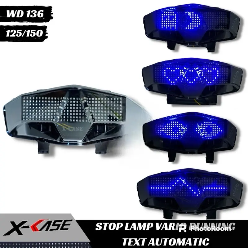 LAMPU STOP VARIO 125 150 COLOSEUM RUNNING TEXT ANIMASI 16 MODE PLUS MAGNET STOPLAMP VARIO 125 NEW VARIO 150 0