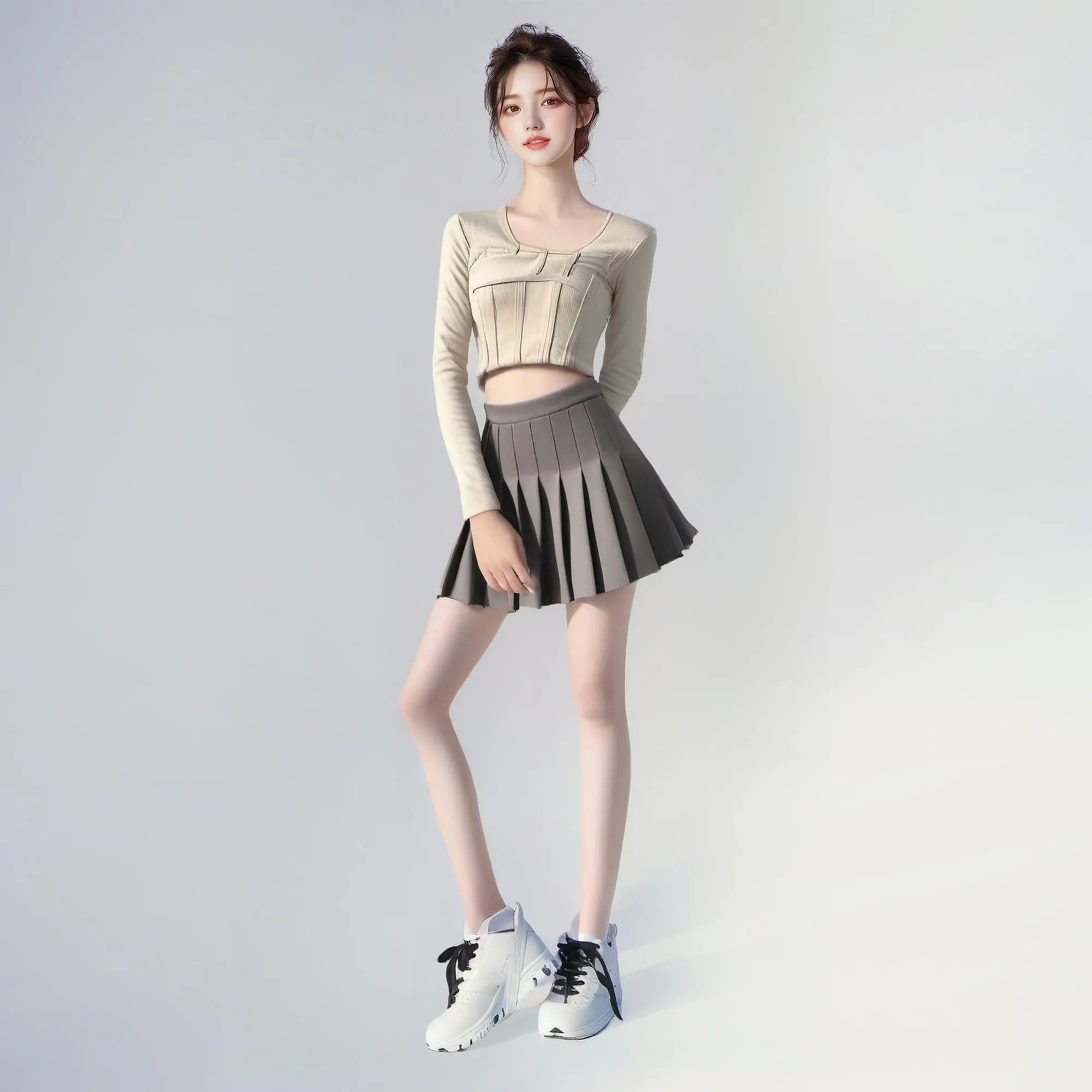 2024 Autumn New (Elastic Waist + Lengthened + Safety Pants + Zipper) Pleated Skirt JK Uniform Skirt Skirt Spring and Summer Short Skirt Autumn and Winter