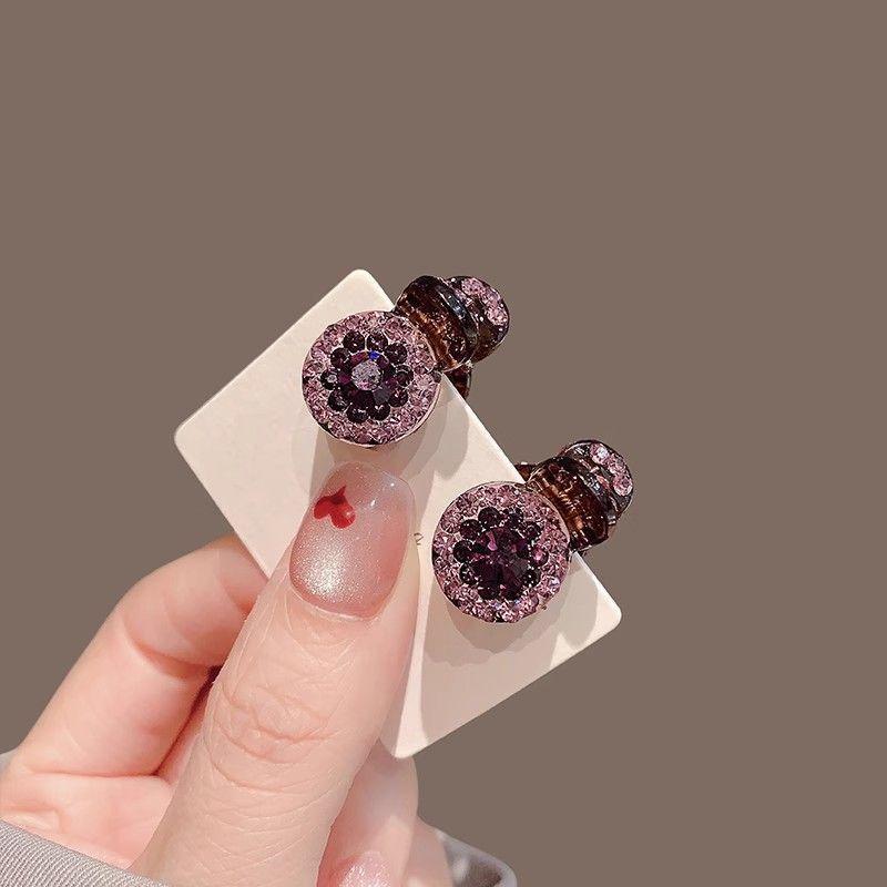 Kẹp Tóc Càng Cua Nhỏ Thiết Kế Bên Hông Kim Cương Đầy Đủ Tinh Tế, Dành Cho Nữ, Thích Hợp Cho Tóc Mái Trán, Kẹp Tóc Công Chúa, Kẹp Cá Mập Nhỏ Kẹp Tóc Updo Nửa 1