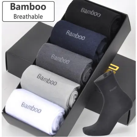 JOIN Kaos Kaki Pria High Quality Serat Bamboo/ Kaos Kaki Kerja Super Nyaman Anti Bakteri Kasual Bisnis Socks