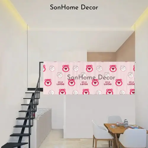 Rèm che gác lửng trọ, rèm dán lan can trọ SonHome Decor nhiều kích thước