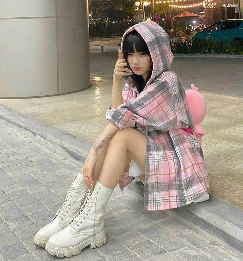 Product Introduction of Áo Khoác Chống Nắng Sơ Mi Flannel (Có Mũ) Nỉ Dạ Tay Dài Form Rộng Nam Nữ Unisex (Có size cho bé) 21