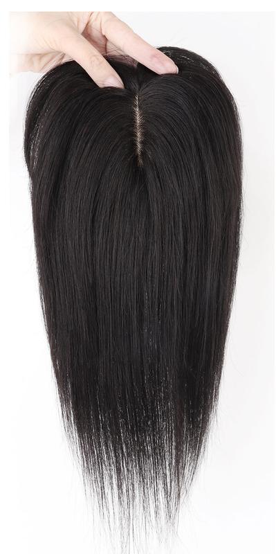 Product Introduction of 8*12 13*13 100% Human Hair Piece Black And Mocha Brown Hair Topper Hair Replacement Cover White Hair Breathable And Lightweight Wig Increase Hair Volume For Woman 16