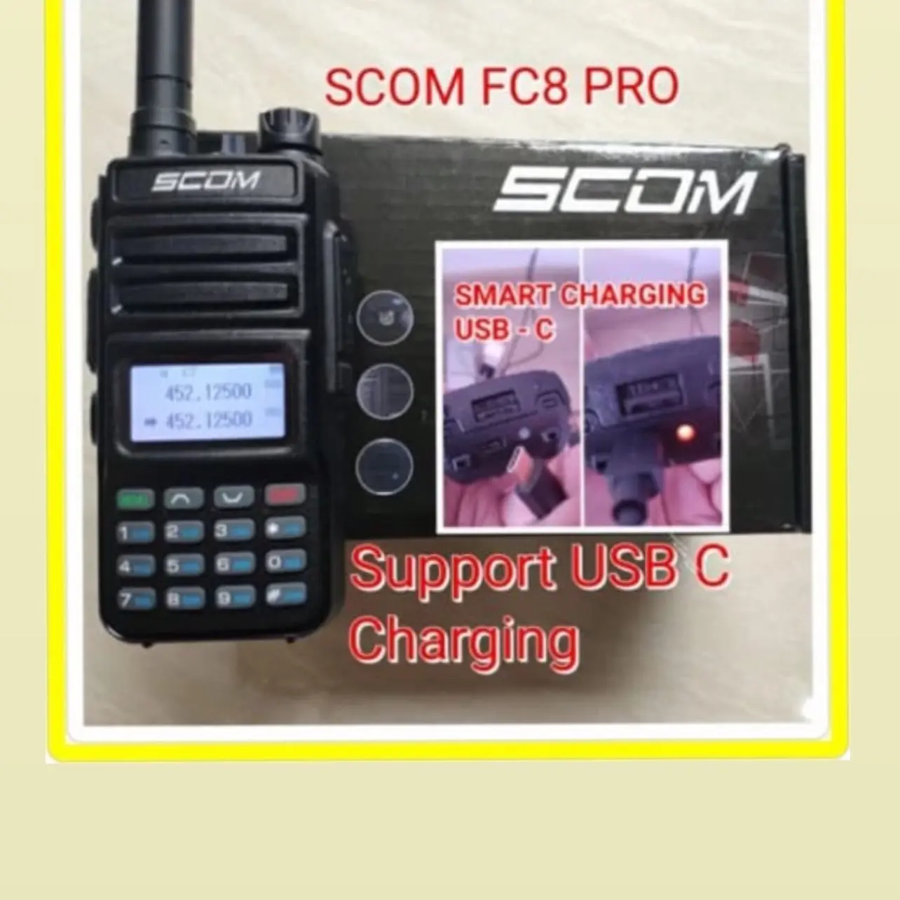 Ht scom fc8 pro radio ht handy talkie type c charger ht smart