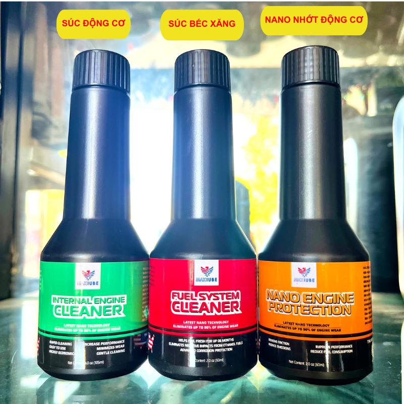Combo Súc Béc Xăng Maxlube, Súc Động Cơ Maxlube, Nano Nhớt Maxlube