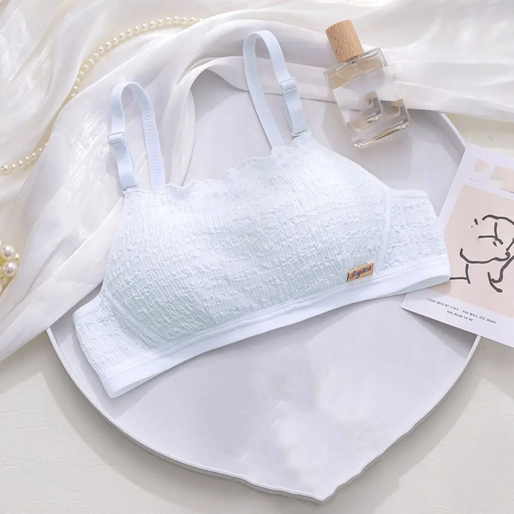 Áo Ngực Không Dây, Thiết Kế Xếp Ly Ngọt Ngào Dành Cho Phụ Nữ, Màu Trơn Kiểu Đẩy Lên, Đồ Lót Thân Mật, Có Đệm, Có Khóa, Áo Ngực