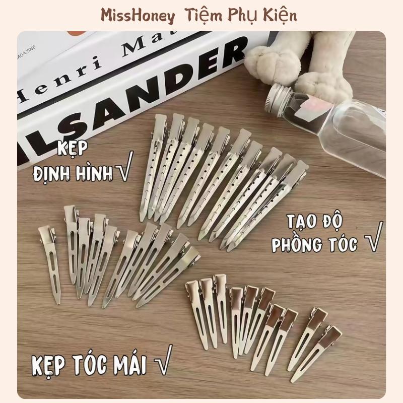 Kẹp Tóc Mỏ Vịt Cố Định Tóc Bằng Sắt Mạ Bạc, Kẹp Mái Tạo Kiểu Đơn Giản Dễ Sử Sụng Cho Nữ