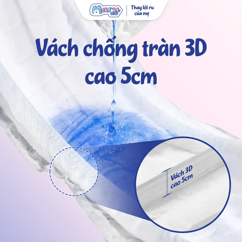 [SĂN LIVESTREAM Combo 2] Tã bỉm MARU công nghệ Nhật Bản - form to, bề mặt mềm mại, dịu nhẹ, thoáng khí, mỏng nhẹ 3