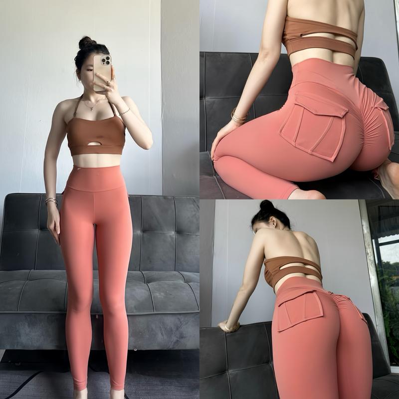 Quần Dài Túi Hộp Nữ Chất Lika Co Giãn Tập - Gym - Yoga - Aerobic