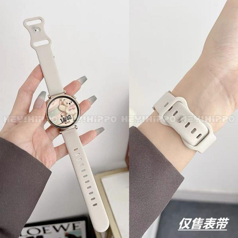 Product Introduction of Texture silicone strap suitable for smartwatches Huawei Watch GT2/GT3/GT4/5 46mm double reverse buckle strap suitable for GT2pro/GT3pro/GT5pro 46mm watch band 22mm bands 17