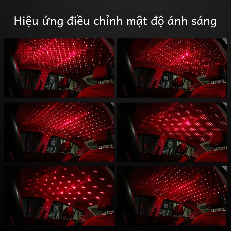 Đèn trần môi trường bầu trời đầy sao cho ô tô, Máy Chiếu Thiên Hà USB cho nội thất gia đình và ô tô, Dễ dàng lắp đặt, Không cần sửa đổi