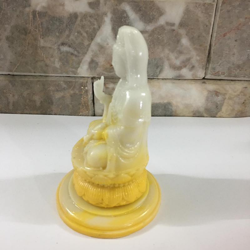 Phật Bà Quan Âm màu vàng cao 12 cm 1
