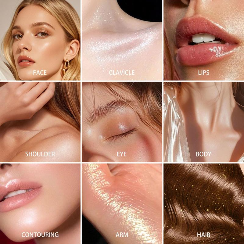 Product Introduction of Long Lasting Glitter Highlighter Liquid, 1 Box Shimmering Highlighter Liquid, Portable High-gloss Makeup Liquid, Cosmetic Product for Women & Girls 6