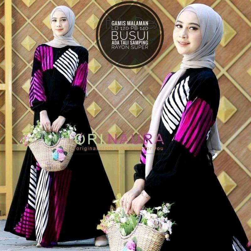 Gamis Cap malaman Naura Terbaru Rayon 2