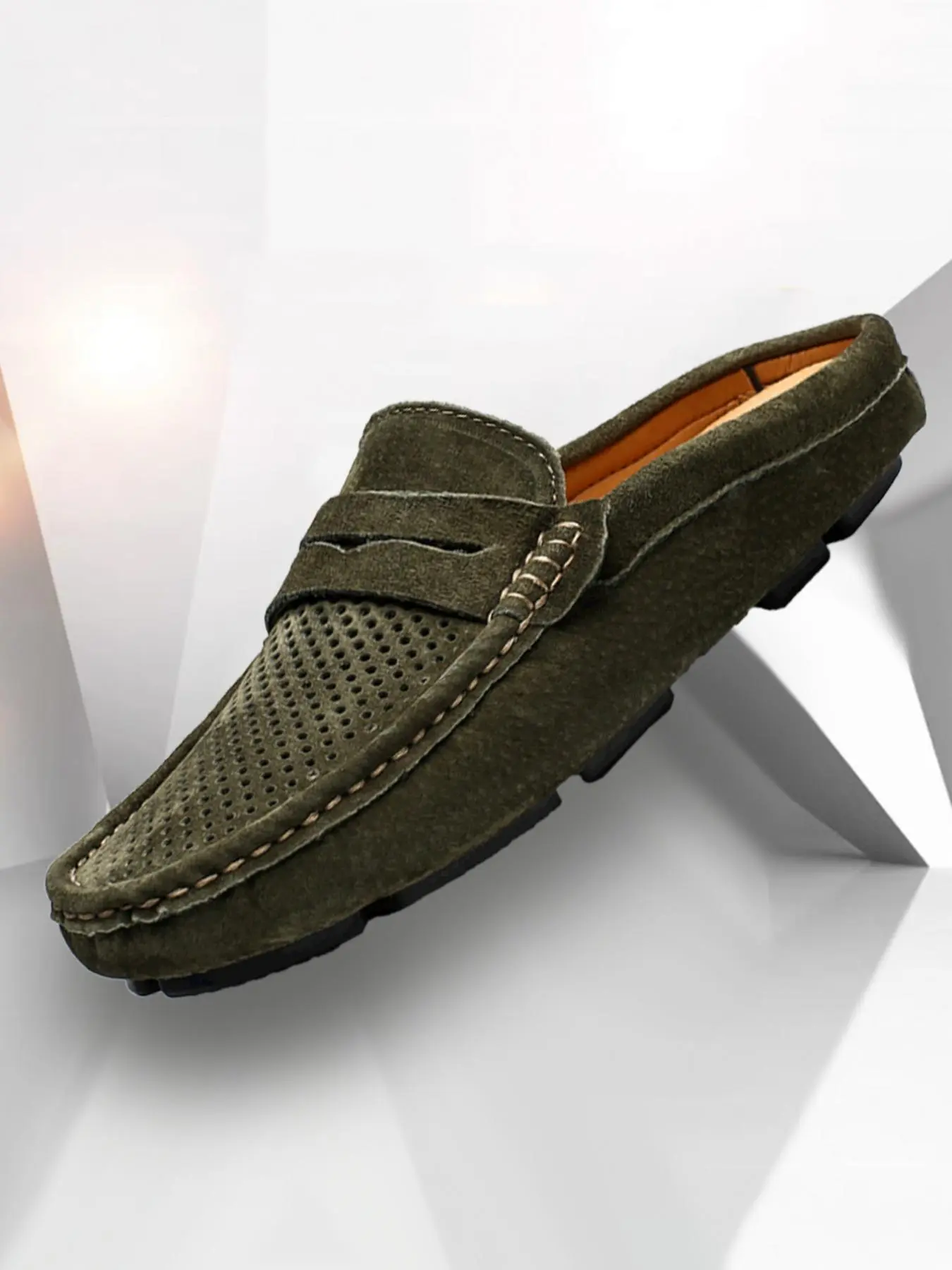 Men's Minimalist Solid Color Slip-on Mule Shoes, Casual Comfortable Non-slip Shoes for Outdoor, Fashionable Breathable Shoes for Daily Wear, Suede Clog