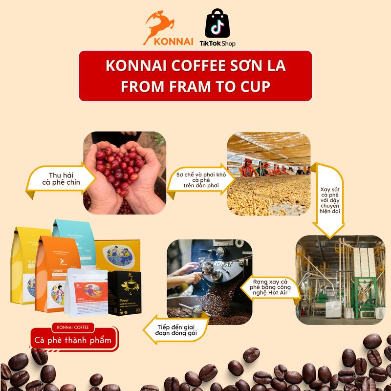 Cà phê hòa tan sữa BOOST Konnai Coffee - cà phê nguyên chất kết hợp với sữa thực vật - hương vị sữa Cafe 6