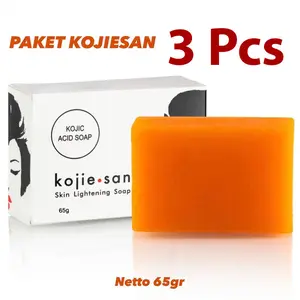 SUPER HEMAT 3 PCS - SABUN KOJIE SAN Kojic Acid Soap KOJIE-SAN 65 GRAM SABUN PEPAYA / PEMUTIH Hitam Mencerahkan s a sabun pepaya susu beruang papaya Lightening Pencuci Vitamin Pencerah Berminyak Memutihkan Glycolic Mengencangkan Mandi Membersihkan
