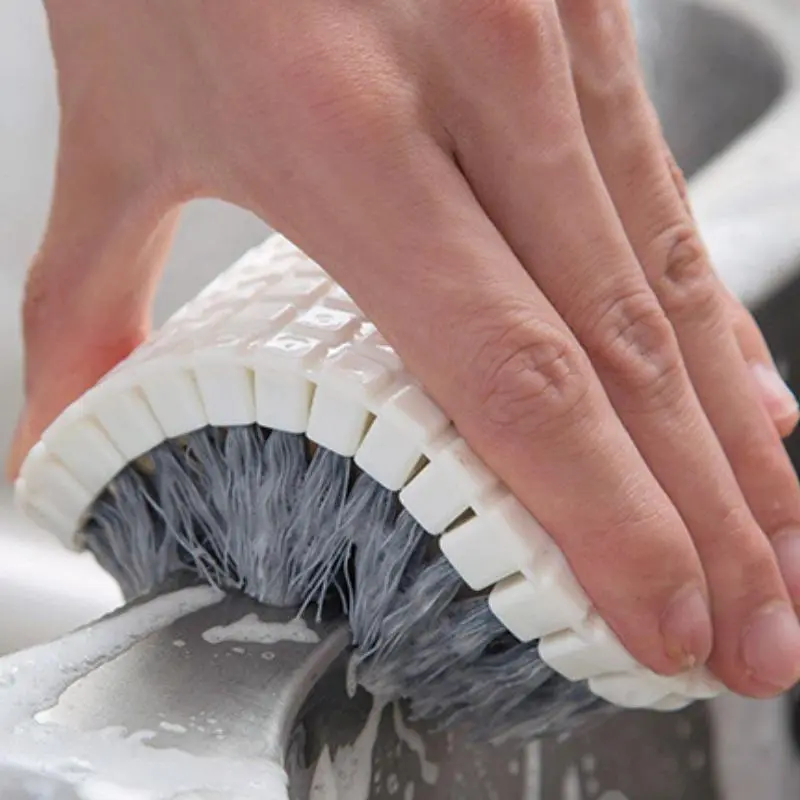 Curved Cleaning Brush, 1 Count Multifunctional Cleaning Brush, Bathroom Tile Brush, Kitchen Faucet Corner Brush, Cleaning Tool for Home Bathroom Kitchen 7