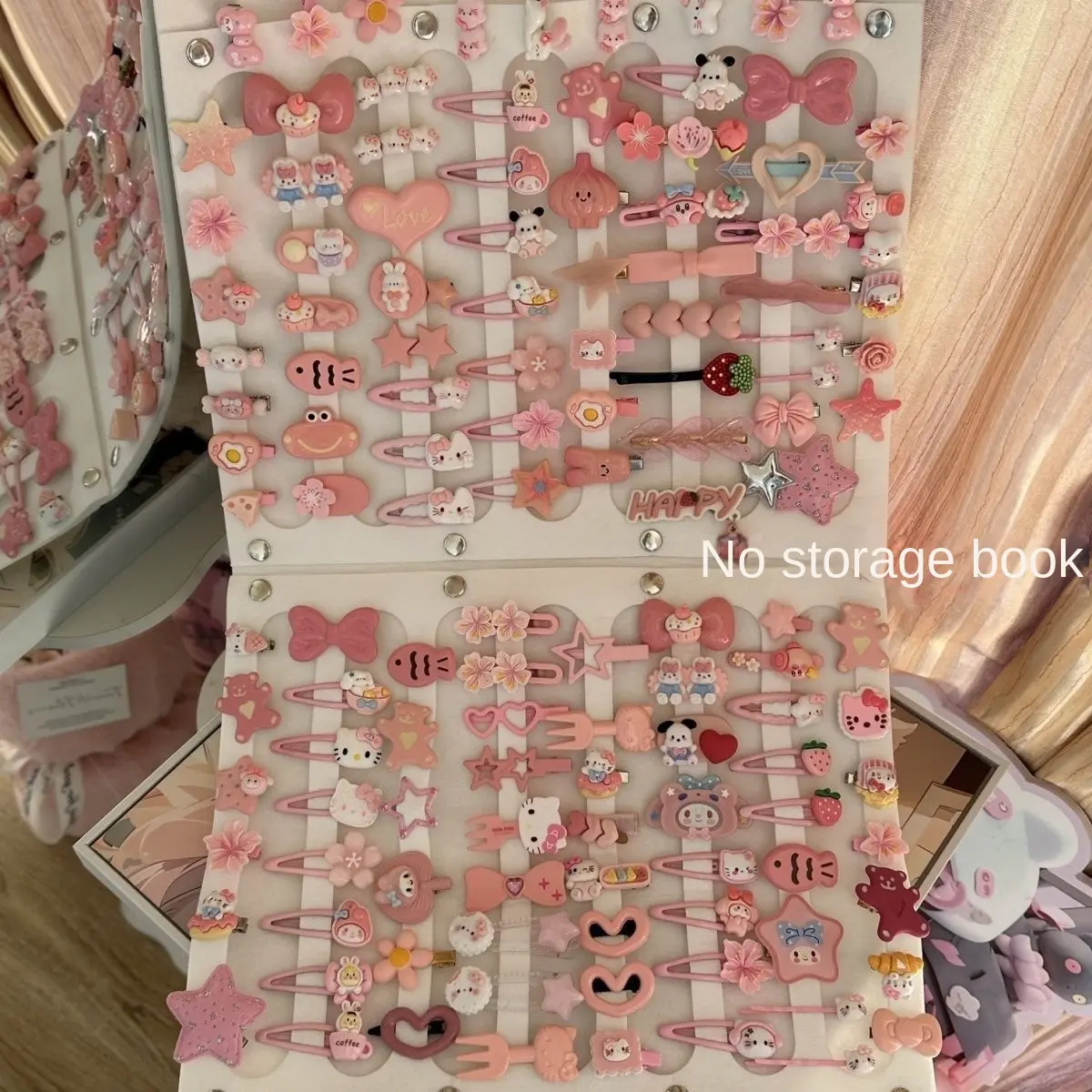 Bộ Kẹp Tóc, Màu Hồng Dễ Thương, Phong Cách Ngọt Ngào Và Nữ Tính, Kẹp Tóc Mái, Phụ Kiện Tóc Hoạt Hình Nhật Bản, Combo