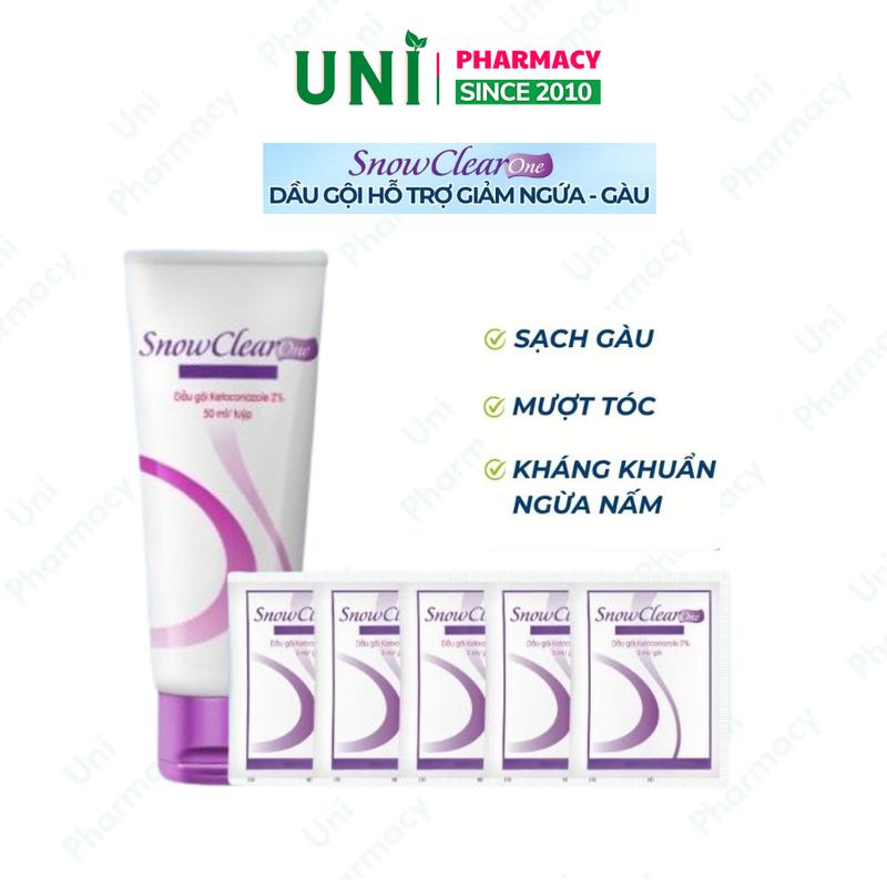  Dầu gội SnowClear One - dành cho da đầu gàu nấm ngứa Tub 50ml Gói 5ml 