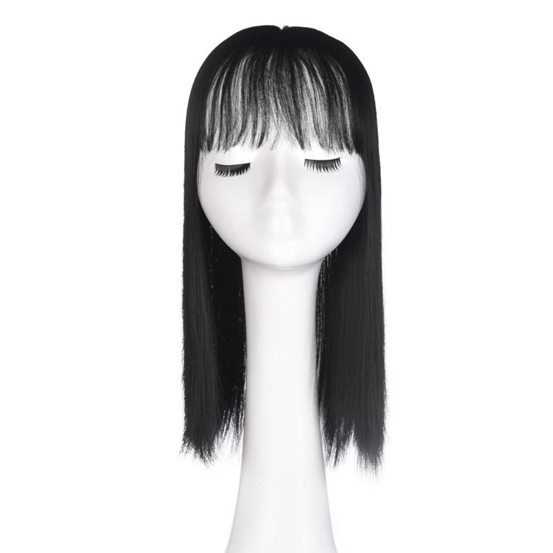 Women wig, hpiece cover, white head, big head, leaer, bangs, waves, hpiece, pack H 4