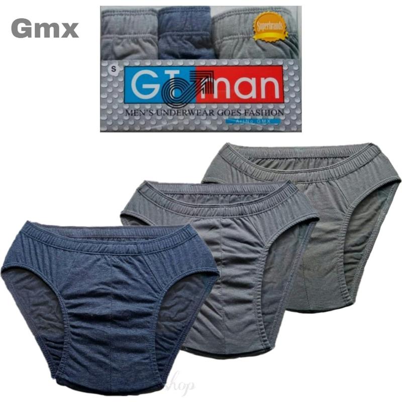 CD Pria GT Man GMX Isi 3pcs | Celana Dalam Cowok Gtman Karet Kerut 6