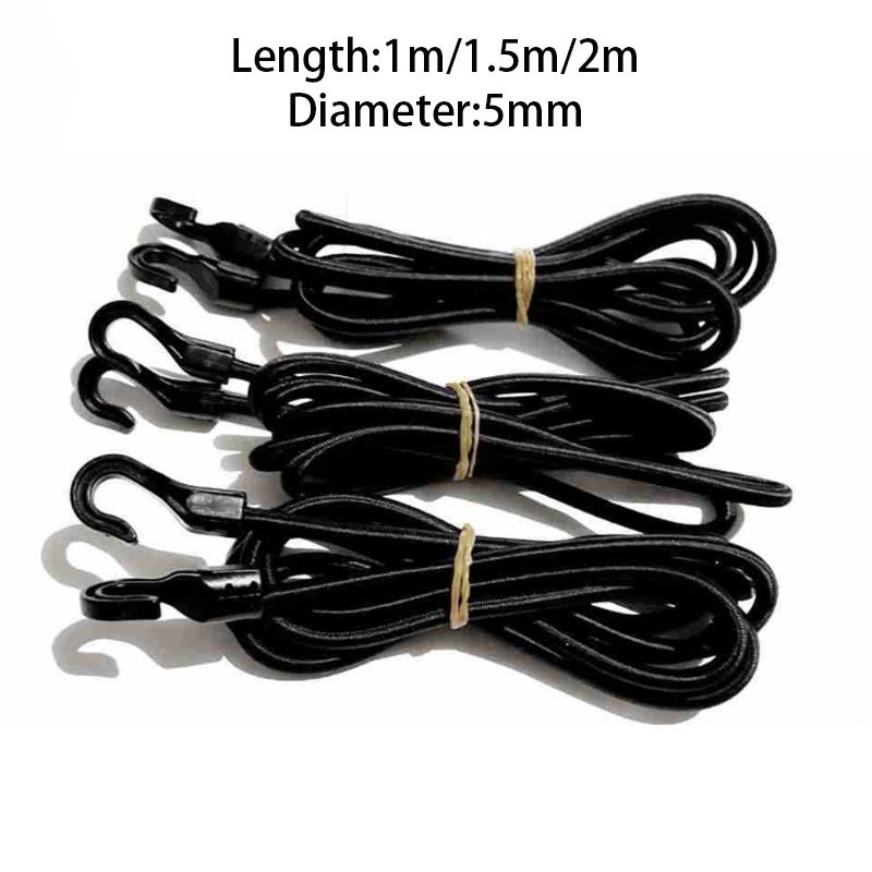 Dây Sốc Bungee Đàn Hồi, Chịu Lực, Có Chiều Dài 1m / 1.5m / 2M, Dây Đeo, Móc Nhựa Co Giãn, Thích Hợp Cho Ô Tô, Hành Lý, Lều, Kayak, Thuyền, Cano, Xe Đạp, Dây Buộc 0