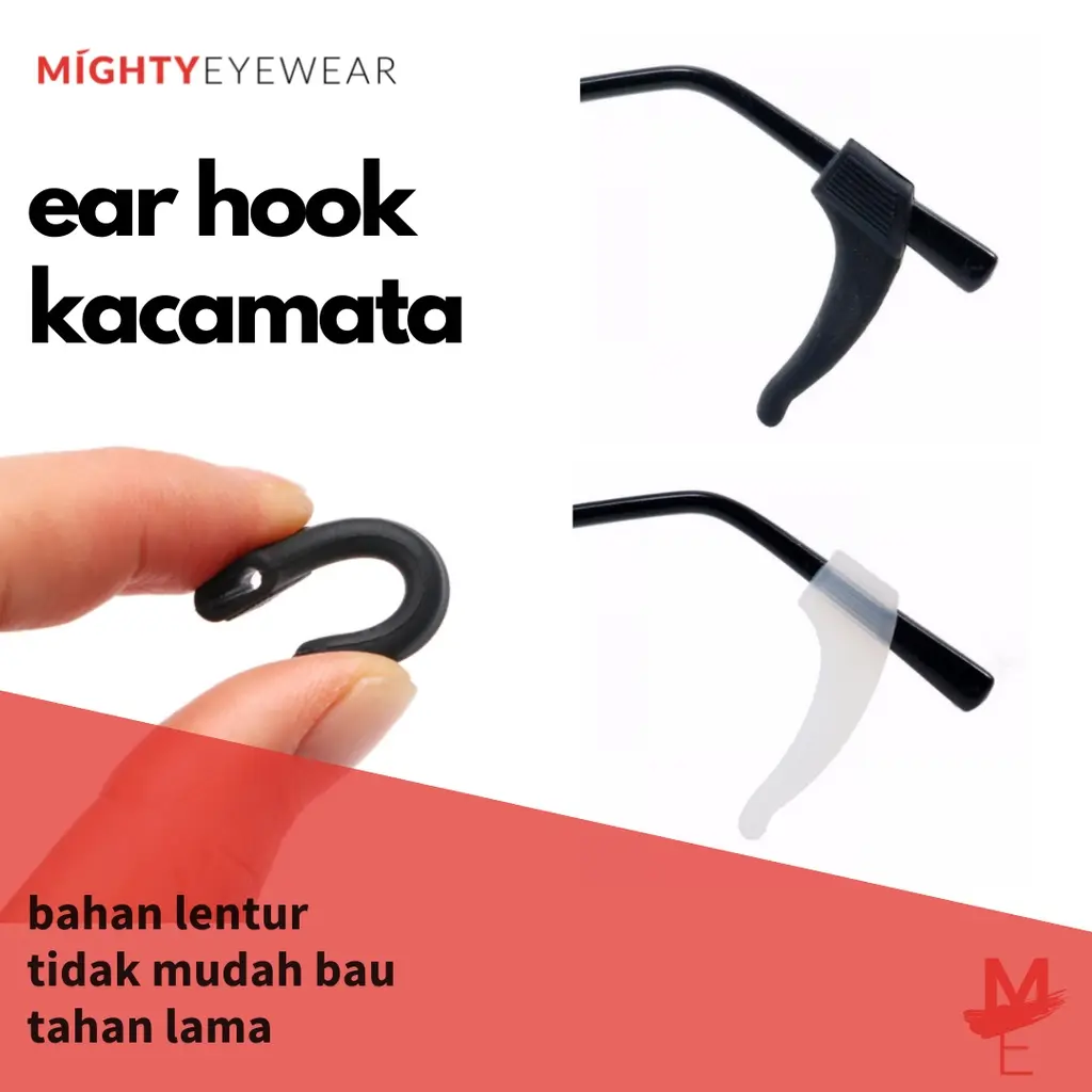 EAR HOOK earhook kacamata / pengait kacamata / anti slip kacamata / Penyangga Kacamata MightyEyewear Frame