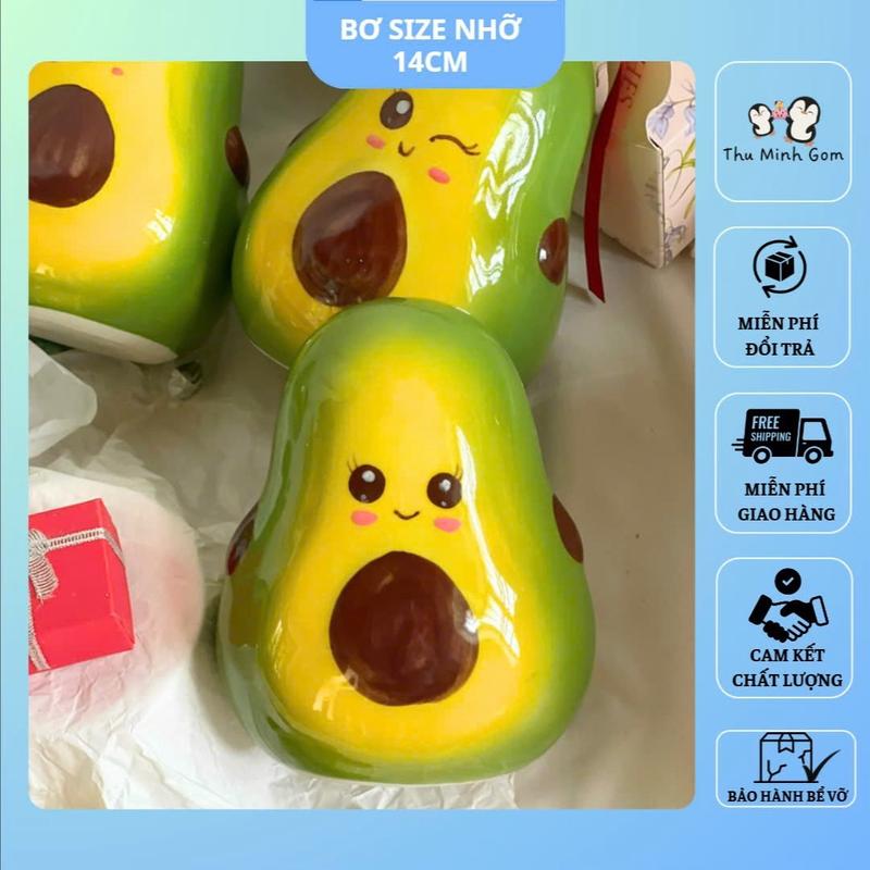 Bơ size NHỠ lỗ tròn/ heo lỗ tròn/ heo mini lỗ tròn gốm sứ Bát Tràng cao cấp Decor Trang Trí Ống Tiết Kiệm Ống Heo