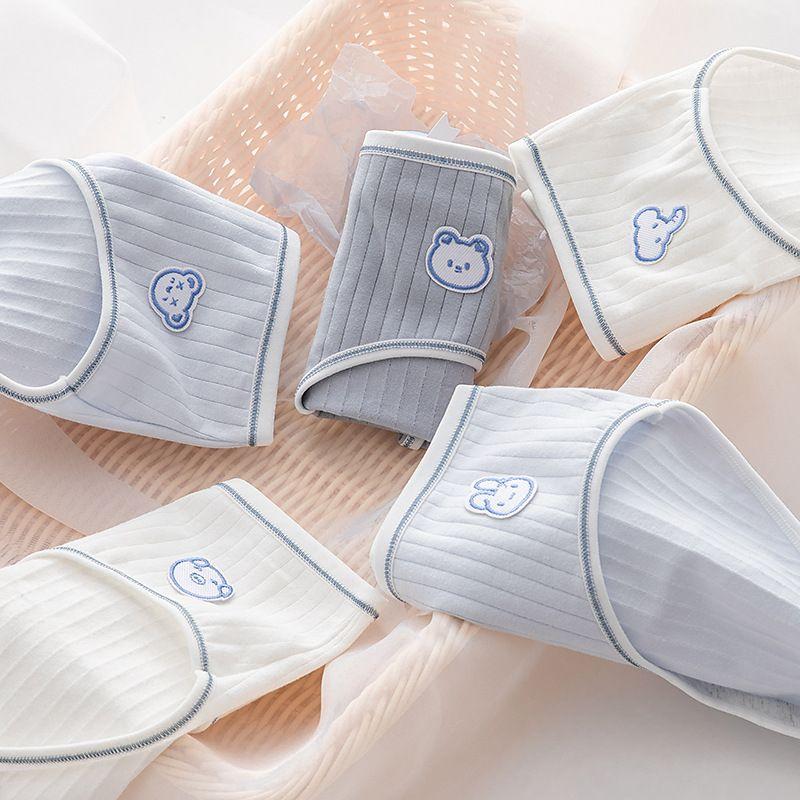 Product Introduction of 5-Pack 100% Cotton Mid-Waist Underwear for Women, Pure Cotton Antibacterial Student Japanese Style Cute Girls' Crotch Triangle Briefs 16