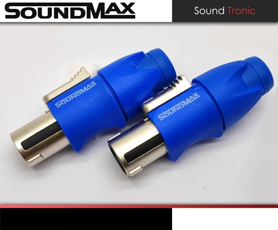Jack Jek Speakon SOUNDMAX Original SM-4FXM Blue Besi - isi 2 pcs