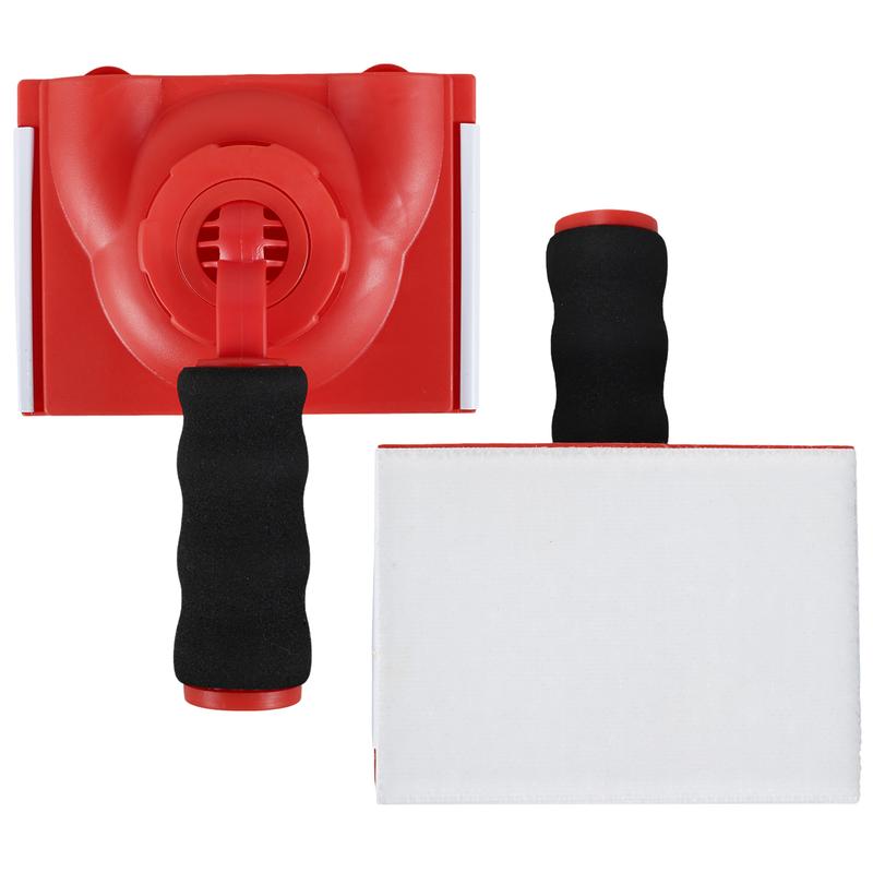 Product Introduction of Paint Edge Trimmer Plastic Trim Paint Edger Adjustable Wall Corner Pad Painter with Rotatable Handle and 2 Sponge Brushes Ceiling Hand Painting Brush for Wall Ceiling Door 7906D 27