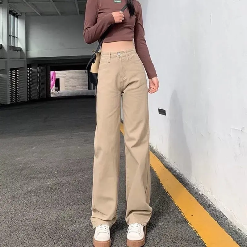 CLEYA JEANS CULLOTE LOOSE PANTS - Model Kekinian Highwaist